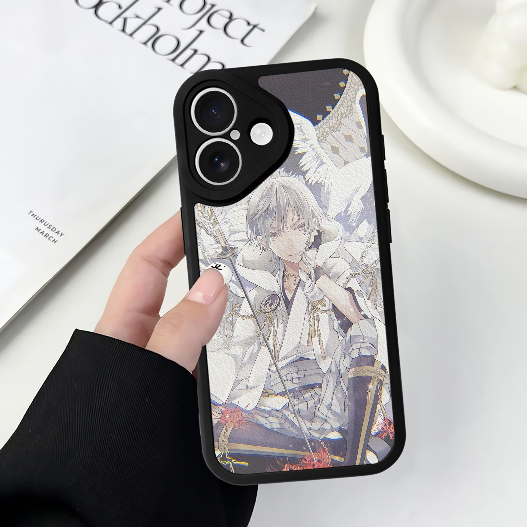（画像用） 刀剣乱舞 Touken Ranbu 【iPhone 16シリーズ対応】シリコンスマホケース（レザー調） 材質：シリコン